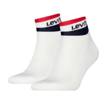 Levis Strumpor 2P Mid Cut Stripe Socks Vit Strl 43/46
