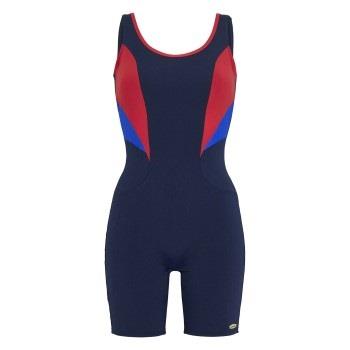 Damella Cindy Chlorine Resistant Long Leg Swimsuit Marin/Röd  polyamid...