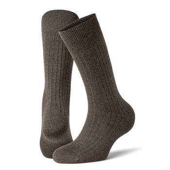 Panos Emporio Strumpor 2P Premium Mercerized Wool Rib Socks Ljusbrun O...