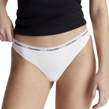 Calvin Klein Trosor 3P Modern Logo Thongs Vit bomull Small Dam