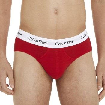 Calvin Klein Kalsonger 6P Cotton Stretch Hip Brief Marin/Röd  bomull M...