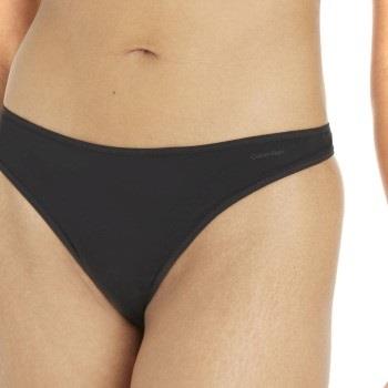 Calvin Klein Trosor Sheer Marquisette Thong Svart Medium Dam