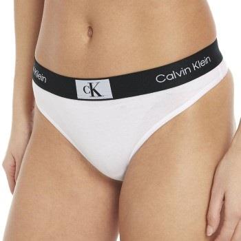 Calvin Klein Trosor CK96 Cotton Thong Vit bomull X-Small Dam