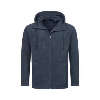 Stedman Hooded Fleece Jacket For Men Mörkblå polyester Small Herr
