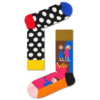 Happy socks Strumpor 3P Rock Your Socks Friend Sock Svart mönstrad bom...