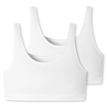 Schiesser BH 2P 95-5 Organic Cotton Bustier Top Vit bomull 42 Dam