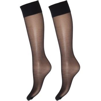 Deocy Silk Look 20d Kneehighs Strumpbyxor 2P Svart polyamid One Size D...