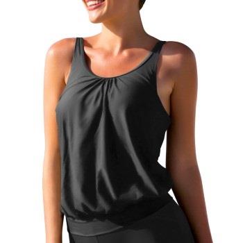 Wiki Loose Tankini Top Svart C/D Medium Dam