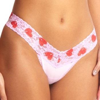 Hanky Panky Trosor 2P Classic Cotton Low Rise Thong Rosa/Röd bomull On...