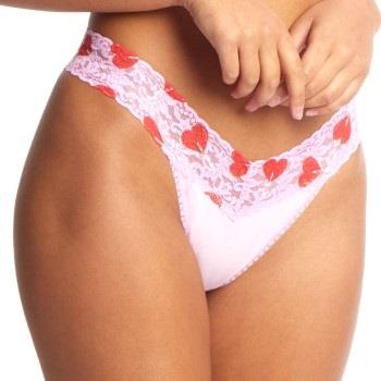 Hanky Panky Trosor 2P Cotton Original Rise Thong Rosa/Röd bomull One S...