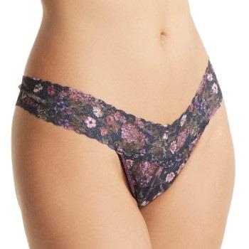 Hanky Panky Trosor 2P Printed Low Rise Thong Svart blommig nylon One S...