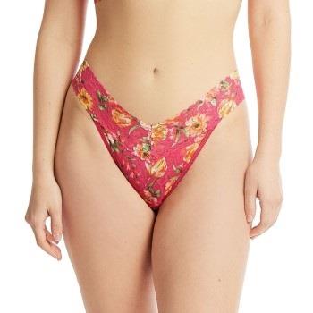 Hanky Panky Trosor 2P Printed Original Rise Thong Rosa blommig nylon O...