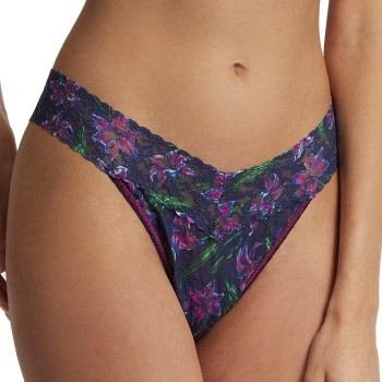 Hanky Panky Trosor 2P Printed Original Rise Thong Mörklila nylon One S...