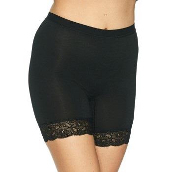 Lady Avenue Bamboo Short Leggings With Lace Svart Bambu Large Dam