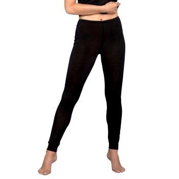 Lady Avenue Silk Jersey Long Tights Svart silke Large Dam