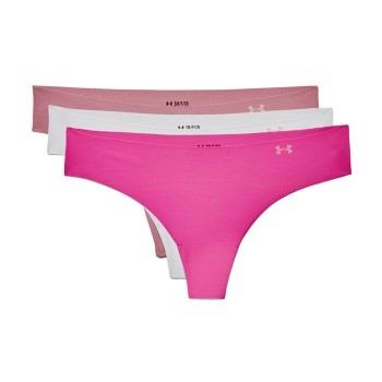 Under Armour Trosor 9P Pure Stretch Thong Rosa/Vit Small Dam