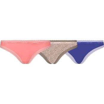 Calvin Klein Trosor 9P Bottoms Up Refresh Thongs Blå/Rosa nylon Small ...