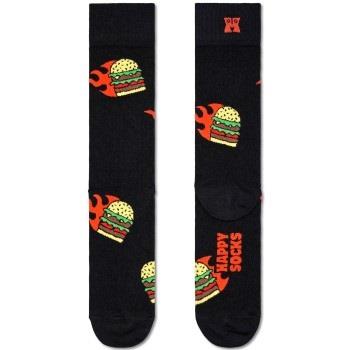 Happy socks Strumpor 3P Flaming Burger Sock Svart Mönster bomull Strl ...