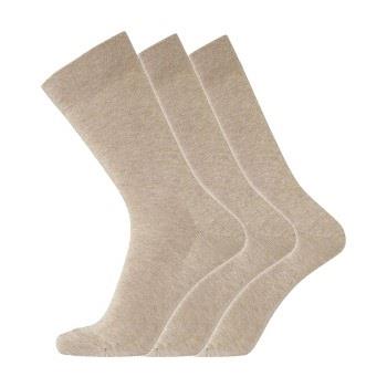 Dovre Strumpor 3P Cotton No-Elastic Socks Beige Strl 40/45 Herr