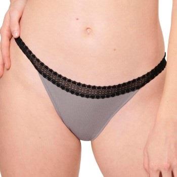 Sloggi Trosor 2P GO Ribbed Tanga Briefs Svart/Grå ekologisk bomull Med...