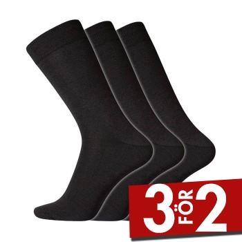 Dovre Strumpor 3P No Elastic Twin Socks Svart bomull Strl 45/48 Herr