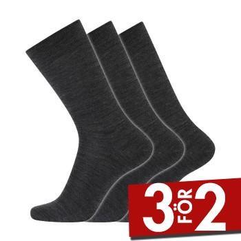 Dovre Strumpor 3P Organic Wool Sock Mörkgrå Strl 40/45 Herr