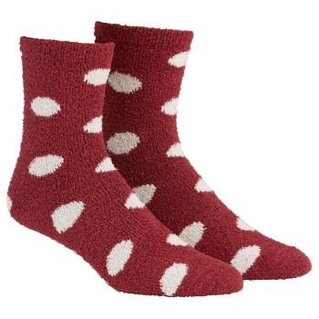 Damella Strumpor Fluffy Socks Röd/Vit polyester Strl 35/38 Dam