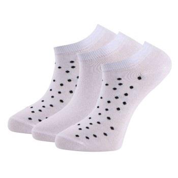 Trofe Cotton Dot Sneaker Socks Strumpor 3P Vit Strl 39/42 Dam