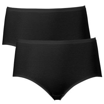 Trofe Seamless Maxi Briefs Trosor 2P Svart bomull XXXL Dam