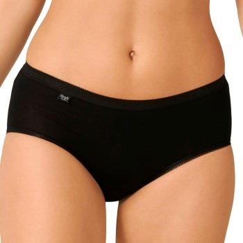 Sloggi Trosor 2P Basic Plus Midi Briefs Svart bomull 44 Dam