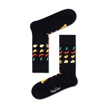 Happy socks Strumpor 3P Pizza Invaders Sock Svart mönstrad bomull Strl...