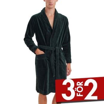 JBS Bath Robe Mörkgrön bomull Large Herr