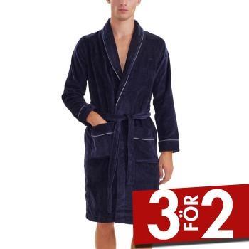 JBS Bath Robe Marin bomull Medium Herr