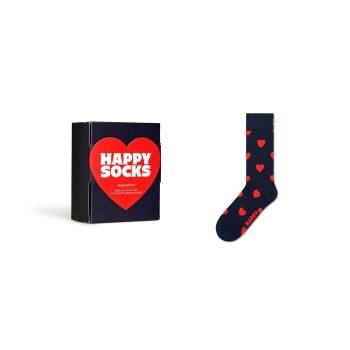 Happy socks Strumpor Heart Sock Gift Box Marin mönstrad bomull Strl 36...