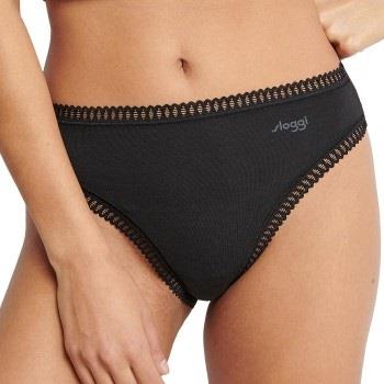 Sloggi Trosor 3P GO Crush High Leg Briefs Svart/Blå bomull Large Dam