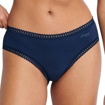 Sloggi Trosor 3P GO Crush Hipster Briefs Svart/Blå bomull Large Dam