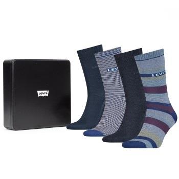 Levis Strumpor 4P Logo Regular Giftbox Socks Blå Strl 43/46