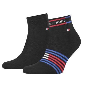 Tommy Hilfiger Strumpor 2P Men Breton Quarter Sock Svart Strl 39/42 He...