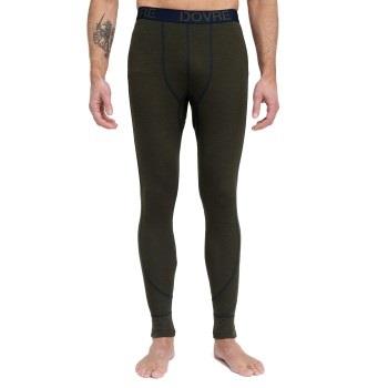 Dovre Wool Bottom Long Johns Militärgrön ull Medium Herr