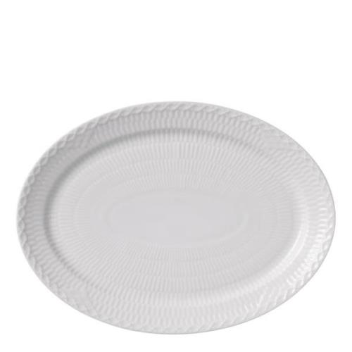 Royal Copenhagen - White Fluted Half Lace Fat Oval 28 cm