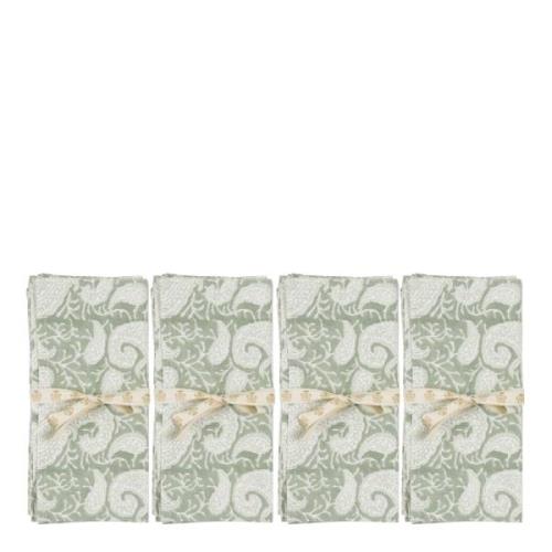 Chamois - Big Paisley Servett 4-pack 50x50 cm Seafoam