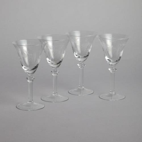 Vintage - SÅLD "Blåklocka" vitvinsglas 4 st