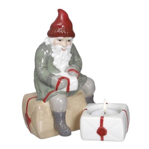 Cult Design - Cult Design Ljushållare Tomte med paket 17cm