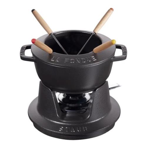 Staub - Fondueset 1,1 L gjutjärn Svart