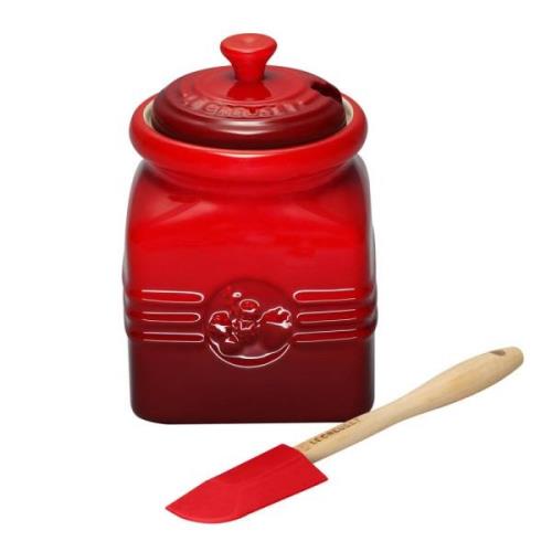 Le Creuset - Marmeladeburk M/Spatel cerise