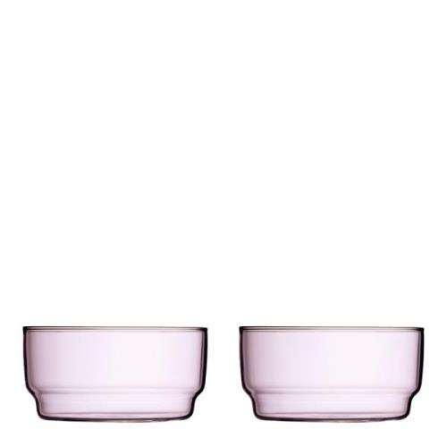 Lyngby Glas - Torino Skål 12 cm 2-pack Rosa