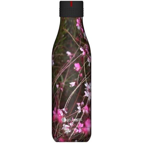 Les Artistes - Bottle Up Design Termosflaska 0,5L Svart M/Blommor