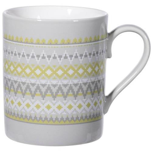 Modern House - Knit Mugg 35 cl Grå/Grön