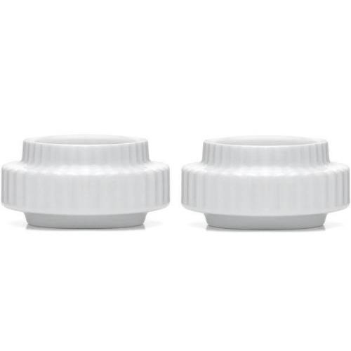 Lyngby Porcelæn - Lyngby Ljuslykta 6,5 cm 2-Pack Vit