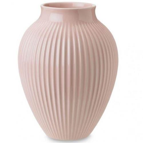 Knabstrup Keramik - Vas Räfflor 27 cm Rosa